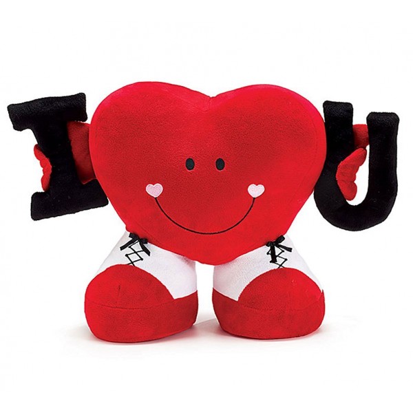 Grabadeal Valentine Heart holding I and U (Red) - 40 cm